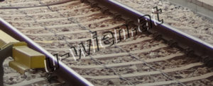 Linienleiter auf Betonschwellen