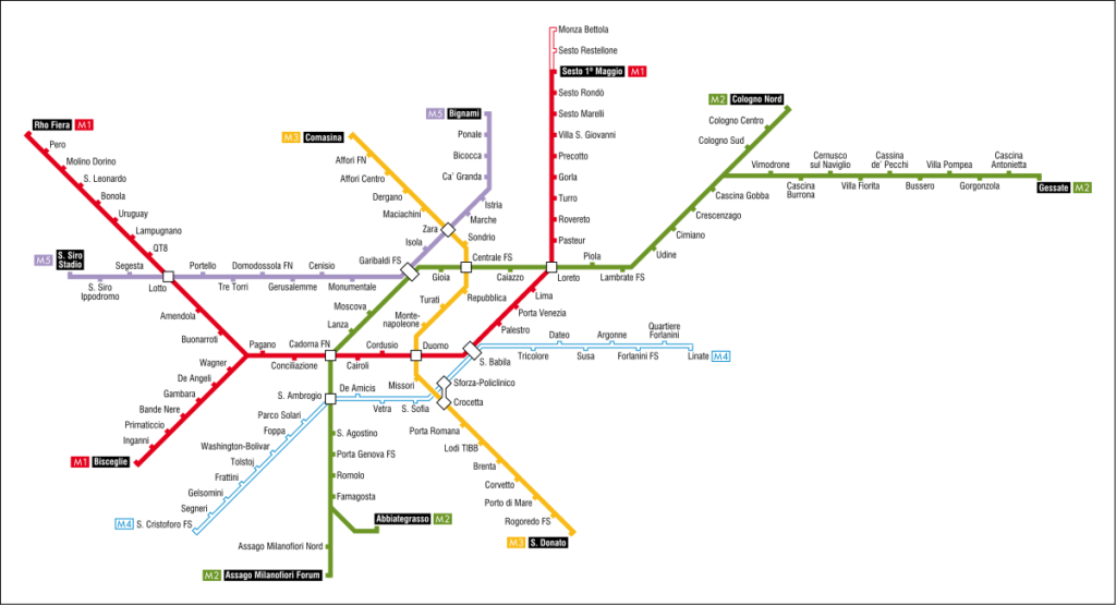 U-Bahnnetz Mailand, 2016