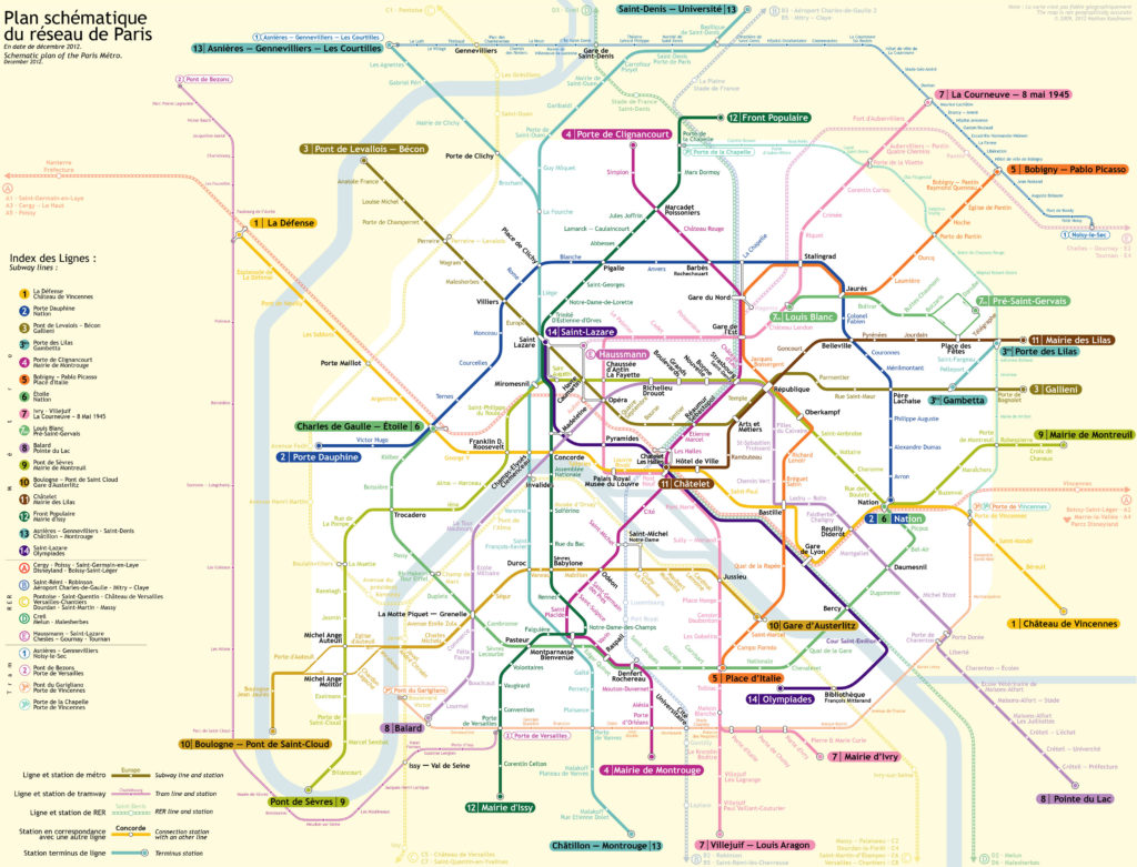 U-Bahnnetz Paris, 2012