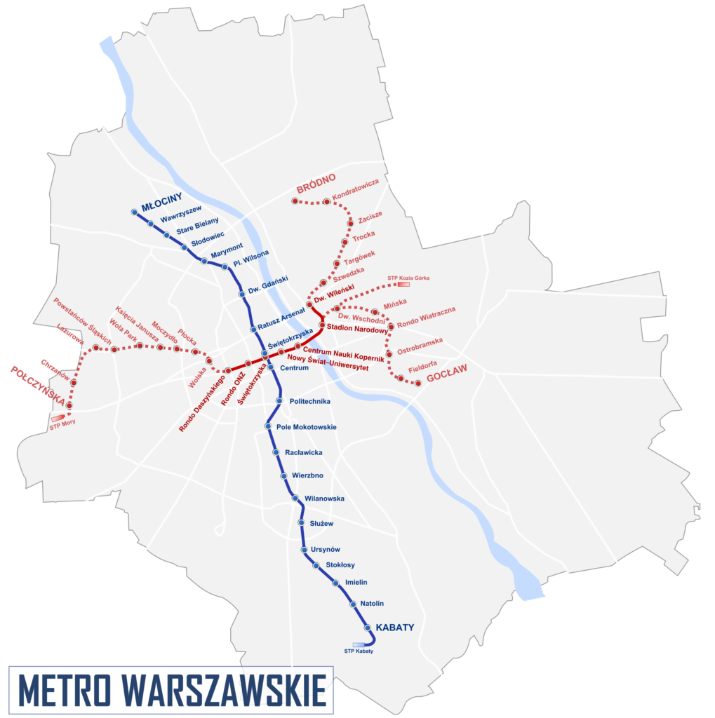 U-Bahnnetz Warschau, 2008